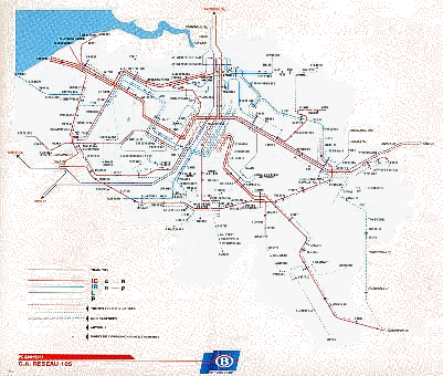 Kaart Trein Nederland Belgie Vogels